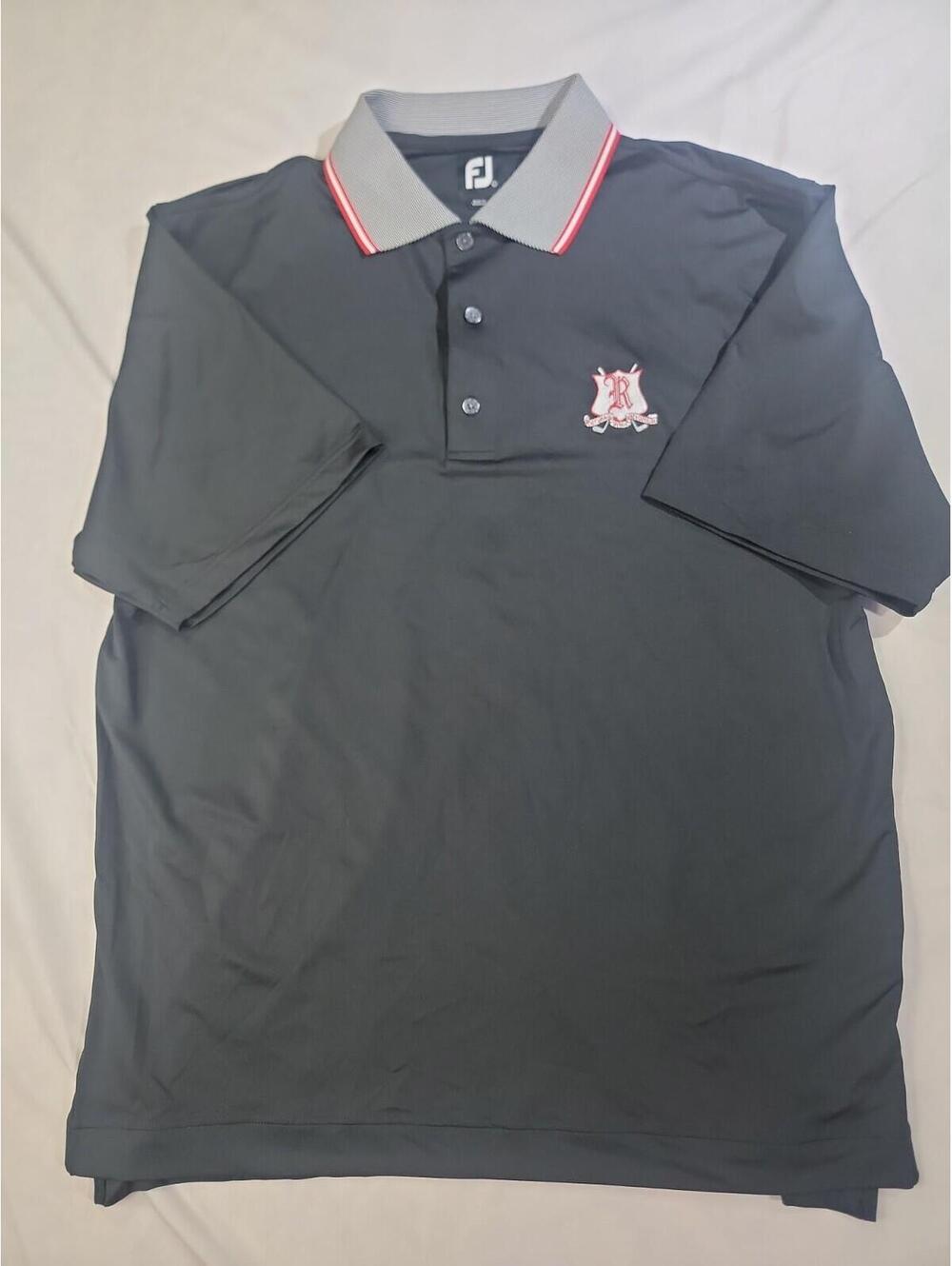 Footjoy Golf Mens Large Fort Bragg Embroidered  Shirt Black
